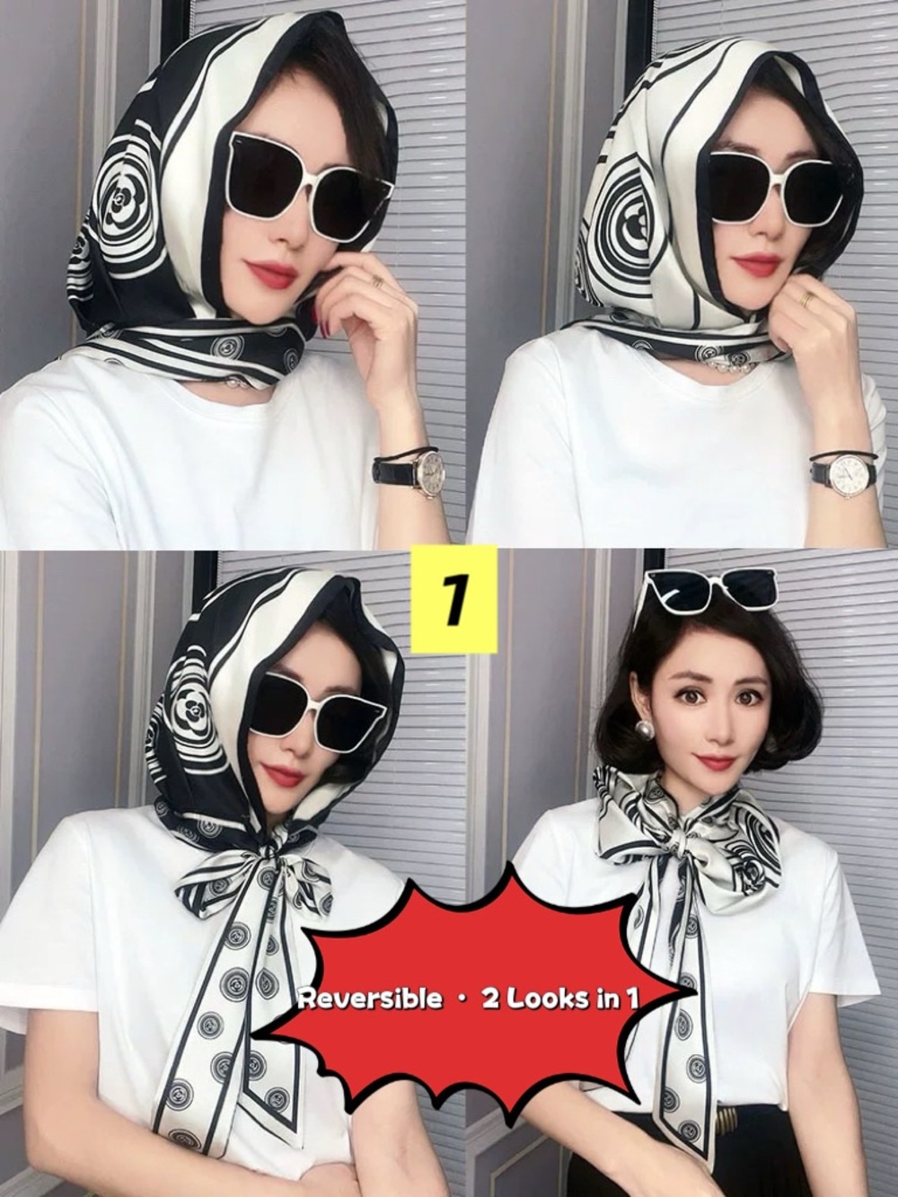 Pollen-Protective Satin Scarf Hood – Elegant, Versatile & Sun-Blocking